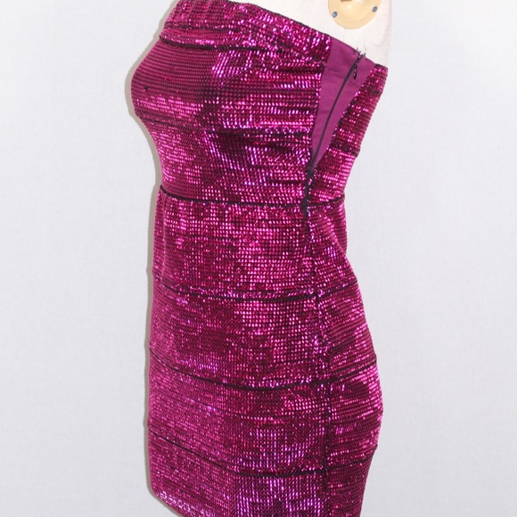 WOW Couture Pink Sequin Gown - Picture 5 of 10
